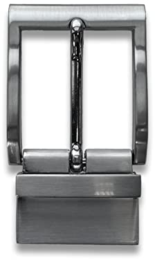 almela - Wendbare Gürtelschnalle - Ersatzschnalle - 30 mm - Abnehmbar - Drehschnalle - 3cm - Reversible buckle (Silber 30mm)
