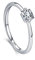 Musihy Wedding Ring, Ring Silber 925 Damen Zirkon Solitär Ring Silber Ringgröße 52 (16.6)