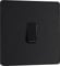 BG Electrical Single Wall Light Switch, 2 Way, Screwless Front Plate, Round Edges, Evolve, Matt Black, 20A, 16AX, PCDMB12B