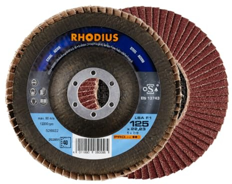 RHODIUS PROline LSA F1 Fächerschleifscheibe 125 x 22,23 mm K40 10 Stk