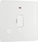 BG Electrical Unswitched Fused Connection Unit with LED Power Indicator and Flex Outlet, Fused Spur FCU, Double Pole, Screwless Front Plate, Round Edges, Evolve, Pearlescent White, 13A, PCDCL54W