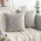 Kissenbezug 50x50 Grau Kissenbezug Samt Kissenbezug Set Gold Geometrie Kissenbezug Dekokissen Kissenhülle Sofakissen Couchkissen Kissen Deko für Wohnzimmer Sofa Bett Auto Zuhause Dekoration 2er Set