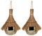 JAWSEU Gras Bird Nest, 2 Pack Vogelhäus zum Aufhängen, Vogelnest Gras Handgewebte Vogelhäuser, Wildvogelnest für den Außenbereich, Nistkästen für Kleine Vögel wie Kolibris, Spatzen und Titten