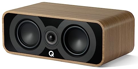 Q ACOUSTICS 5090 Center-Lautsprecher Holme Oak - 2 x 4,5 Mittel-/Bass-Treiber, 1 x 1 Hochtöner - TV-Lautsprecher für Surround-Sound-System - Vinyl-Schallplattenspieler-Lautsprecher HiFi,