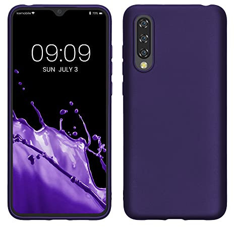 kwmobile Case kompatibel mit Xiaomi Mi 9 Lite Hülle - Schutzhülle aus Silikon metallisch schimmernd - Handyhülle Metallic Blauviolett
