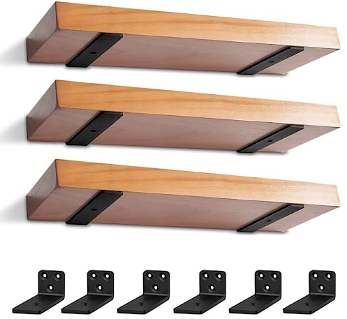 6 Pezzi Supporti per Scaffali, Staffe per Mensole Pesanti, Supporti Mensola Reggi Mensola Porta Mensole da Muroper la Casa, la Cucina e l'ufficio | 10 cm