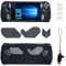 Silicone Case for ROG Ally, Protective Case for ROG Ally with Tempered Glass Screen Protectors, Dust-Proof Net, Joystick Protectors and 3.1 Adapter - Black
