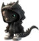 CUCUFA Coole Drachenfiguren, 5-Zoll Lustiges Baby Drachen Spielzeug Weihnachten Dinosaurier Statue Harz Dragon Statue Schreibtisch Büro Garten Drachen Skulptur Statue dekorative Figur, Schwarz