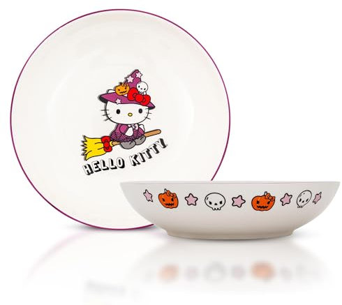 Sanrio Hello Kitty Witch Grand bol en céramique pour servir des pâtes, de la salade, des céréales 22,9 cm