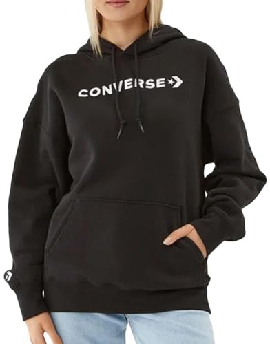 Converse Wordmark Damen-Sweatshirt, Schwarz