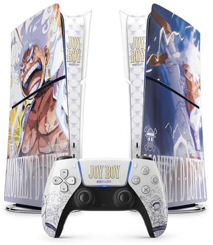 Sticker PS 5 Gear 5, Autocollant PS 5 Manga, Console et Manette, Edition Slim Digital, Skin Gear 5 PS 5 (1 Manette)