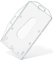 Uniclife Vertikale und horizontale 1-Karte Badge Holder mit Daumen Slot Single Card Hard Transparent PC Case Protector für Büro Schule ID Credit Card Führerschein und Pass, 5 Stück