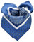 Prettystern handrolliertes Seiden-Halstuch Damen Herren unisex reine Seide Bandana Sommer Seiden-Tuch 23 blau Paisley