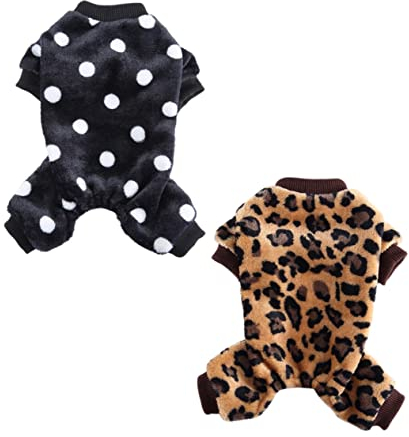 INOOMP 4stücke Hundepyjama Aus Bequeme Schlafanzüge Für Hunde Dekorative Haustierkleidung Für Fotoshootings Für Kleine Und Große Hunde Leopard