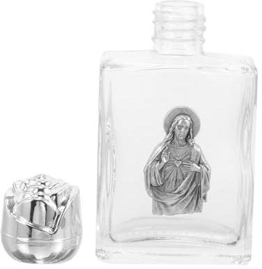 PRETYZOOM Bouteille d'eau Bénite Pot d'eau Bénite Bouteille Deau Bénite Bouteilles Décoratives Réservoir d'eau Rechargeable Cadeaux Petites Bouteilles Deau Verre Fiole Ménage Voyage