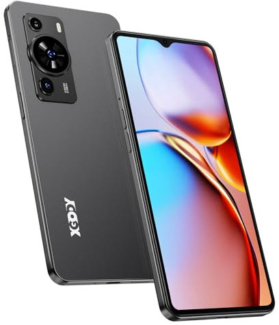 XGODY Mate 50 Handy Ohne Vertrag, Android 10 Smartphone mit 4500mAh und 6.6'' Display, Handy Günstig 5+18MP 4G Dual SIM Octa Core, 3GB+32GB 256GB Erweiterung, Face ID Type-C-Anschluss(Schwarz)