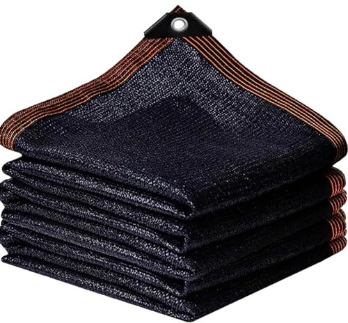 DGSFES Nero Rete Ombreggiante Con Occhielli,85% Tenda da Sole Traspirante per Esterno Vela Ombreggiante Impermeabile per Serra Balconi Patio Pergola,4X12m Telo Ombreggiante