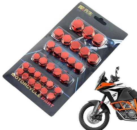Coprivite per motocicletta - Cappucci per bulloni per motocicletta, Coprivite per motocicletta in 5 colori | 30 pezzi/set copri bulloni per dadi, protezioni per viti per bici, copri bulloni per dadi m