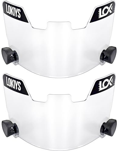 LOKIYS 2Pcs Football Visor - for Youth Football Helmets & Adult Football Helmets (Clear+Clear)