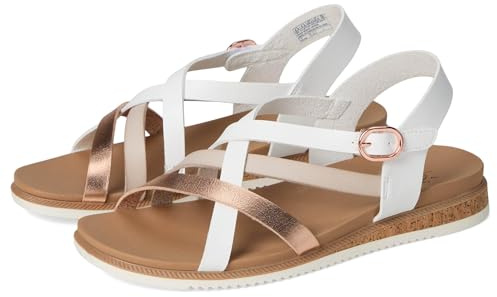 Skechers Desert Kiss - Sandalias de caña baja para mujer, blanco, 41 EU