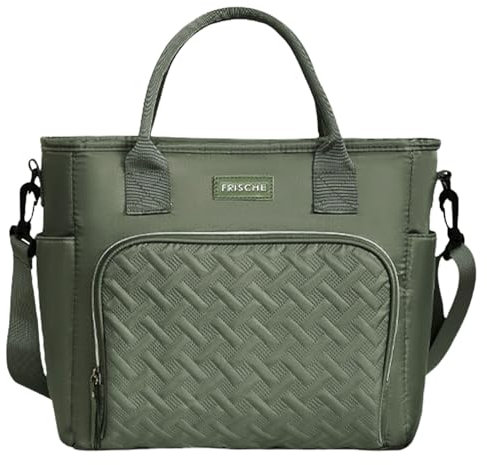 FAVORTALK Cooler Bags Insulated Waterproof Lunch Box Holder Water-Resistant Leakproof Soft Lunch Bag Thermal Cool Bags with Adjustable Strap Large Lunch Organiser for School Work 11 L - WCB42209