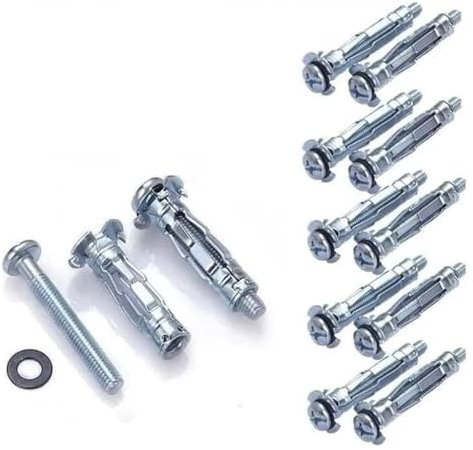 Bulloni a espansione, dado ad espansione, tassello for cavità in cartongesso, tassello di ancoraggio for cartongesso, for soffitto, foro for cartongesso (5 pezzi)(M6 X 52mm)