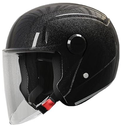 retrò Casco Scodella Portatile Mezzi Caschi Jet, Mezzo Casco da Motociclista Vintage Caschi Caschi Casco A Scodella Scooter Motorino ECE Omologato Mezzo Elmetto da Moto retrò