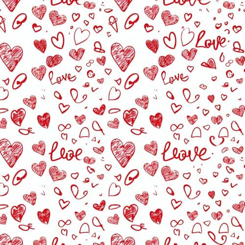 JIAOQSS Peel and Stick Wallpaper Red Heart Love Self Adhesive Wallpaper Renter Friendly Wallpaper Living Room Vinyl Wrap for Furniture Bedroom Removable Contact Paper