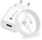 Chargeur USB Rapide 18W avec Câble USBC 2M pour Samsung Galaxy A15/A53/A13/A14/A16/S10/S9/S8/A32/A21S/A53/S23/S22/S21, Xiaomi, iPhone 15 16 Pro Max, QC 3.0 Chargeur USBC Rapide Adaptateur Prise USB