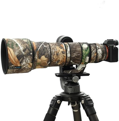 ROLANPRO Copriobiettivo impermeabile per Sony FE 400-800 mm f/6.3-8 G OSS, mimetico #27 Jungle Camouflage impermeabile