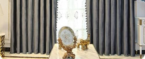 Wycian Rideaux Cuisine Placard Store Occultant Gris Foncé 2 Panneaux Couleur Unie 86L x 183H cm Rideau Cuisine Japonais Rideau Cuisine Japonais