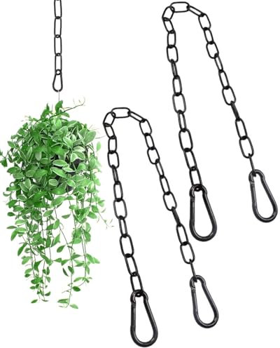 SCJJZ Cadena de 60 cm,negro cadena de acero,cadena de acero inoxidable, Cadenas de bobina, cadena de eslabones de acero inoxidable, cadena de eslabones con mosquetón, cadena de acero redondo para