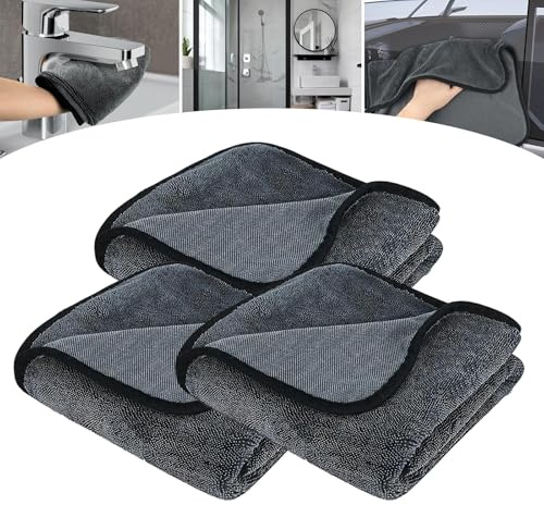 YushengTai Water Ja-ke Auto Trockentuch XXL,3 Stück Ultra-Wipes Trockentuch, Waterjake Microfasertuch Autopflege, Mikrofasertücher Auto, Shiny Bath Microfibre Reinigungstücher für Dusche und Bad