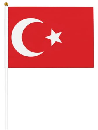 Kleine Flagge der Türkei, Mini-Handflaggen, ideal für Veranstaltungen im Freien, Teamgeist und Dekorationen, 14 x 20,8 cm
