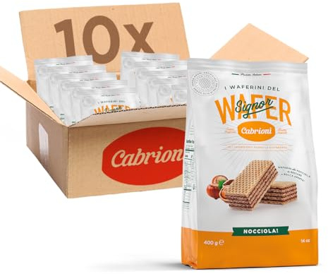 Cabrioni Signor Wafer - Waferini alla Nocciola Ripieni di Crema (10)