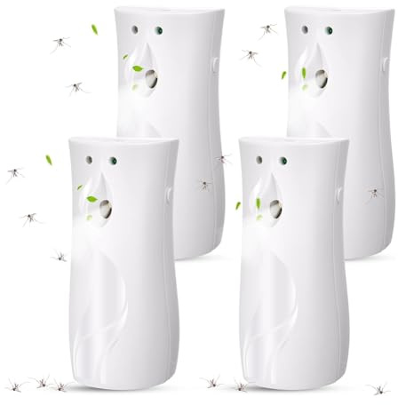 Wadakada 4 Pcs Automatic Fly Sprays Dispenser Fly Mosquito Flying Insect Control Metered for Living Room Bathroom Bedroom Farm Barn for Commercial Place and Room