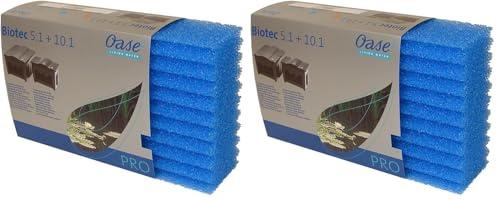 OASE 56678 Ersatzschwamm blau Bio-Smart 18000-36000 - Filtermedium, Filterschaum, Ersatzfilterschwamm mit grober Körnung, Filterzubehör (Packung mit 2)