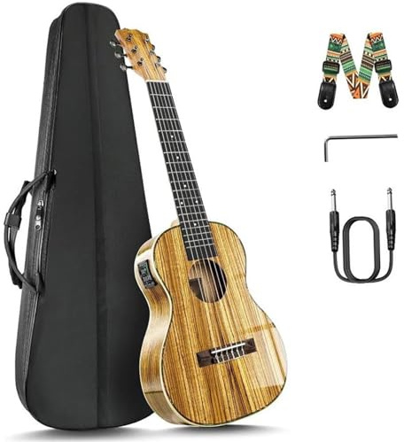 Ukulele 6 Saitige 30 Zoll Akustik Elektro Ukulele Mit Halsstab Für Musikbegeisterte Üben Und Spielen