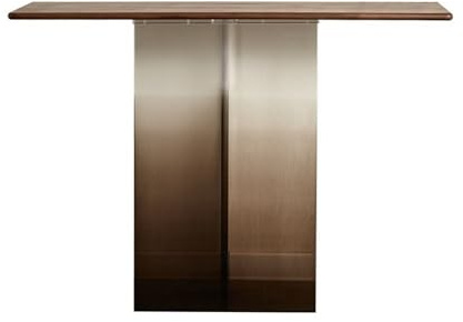 GAOWINLY Table Console, Console Moderne en Noyer avec Pieds Acrylique for entrée et Salon,Table d'entrée(L)