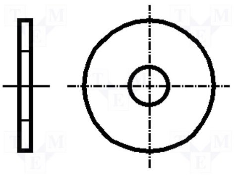 25 Stück Kunststoff Unterlegscheiben M5 D=15mm