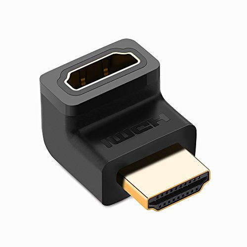UGREEN 270 Degree HDMI Adapter, Male to Female Angled HDMI Adapter Perfect for Wall mounted TV, LCD Monitor, Blu Ray Player and More