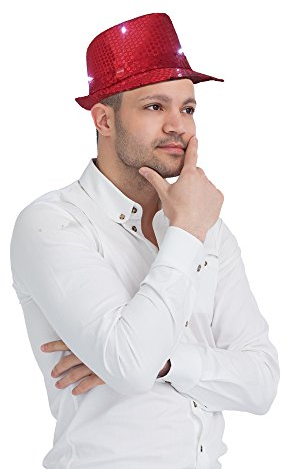 Dress Up America Fedora-Hut Mit Blinkenden LED-Lichtern Für Erwachsene – Blinkende Fedora-Hüte – Hut Für Kostümzubehör, Party – LED-Jazzhut, Cowboyhut