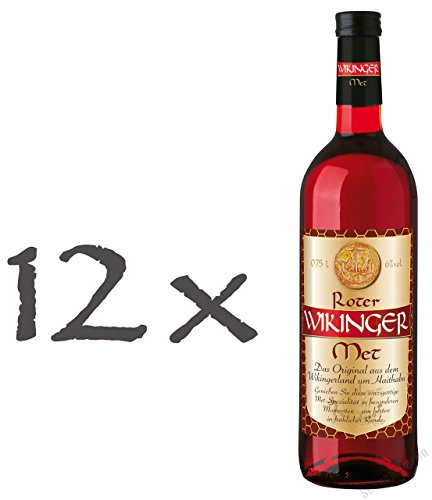 Roter Wikinger Met 12 x 0,75l Honigwein mit Kirschsaft