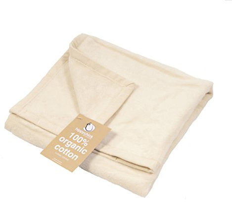 Hippychick Organische Fleece Kinderwagen Decke - Natur - Naturfarben Bio-Qualität75 x 100 cm