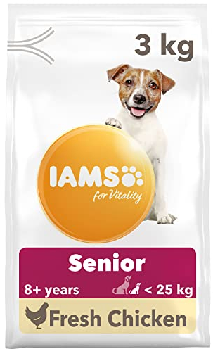 IAMS Senior Small Medium Complete Dry Dog Food Chicken 3kg - With DentalCare System