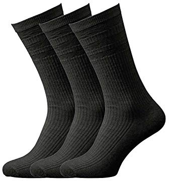 Hj Hall Men's Wide Fit Soft Top Wool Rich Socks