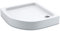 AQUABAD Duschwanne/Duschtasse | Forta Plus mit LeakProtect Technologie Smooth White 80x80cm Viertelkreis R55