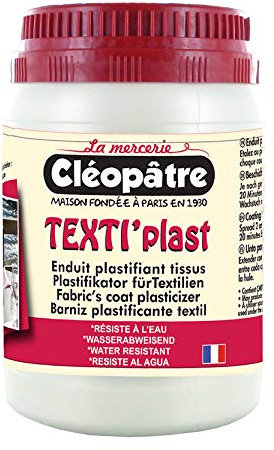 Cléopâtre TEX1-250 Colle Enduit plastifiant pour Textile et Tissus, Transparent