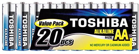 TOSHIBA 20 Pack AA Batteries
