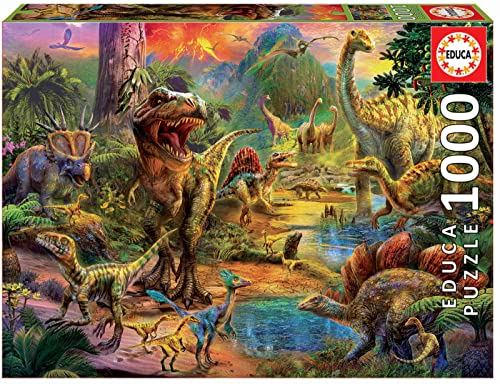 Educa 17655 Der Dinosaurier 1000 Land of The Dinosaur